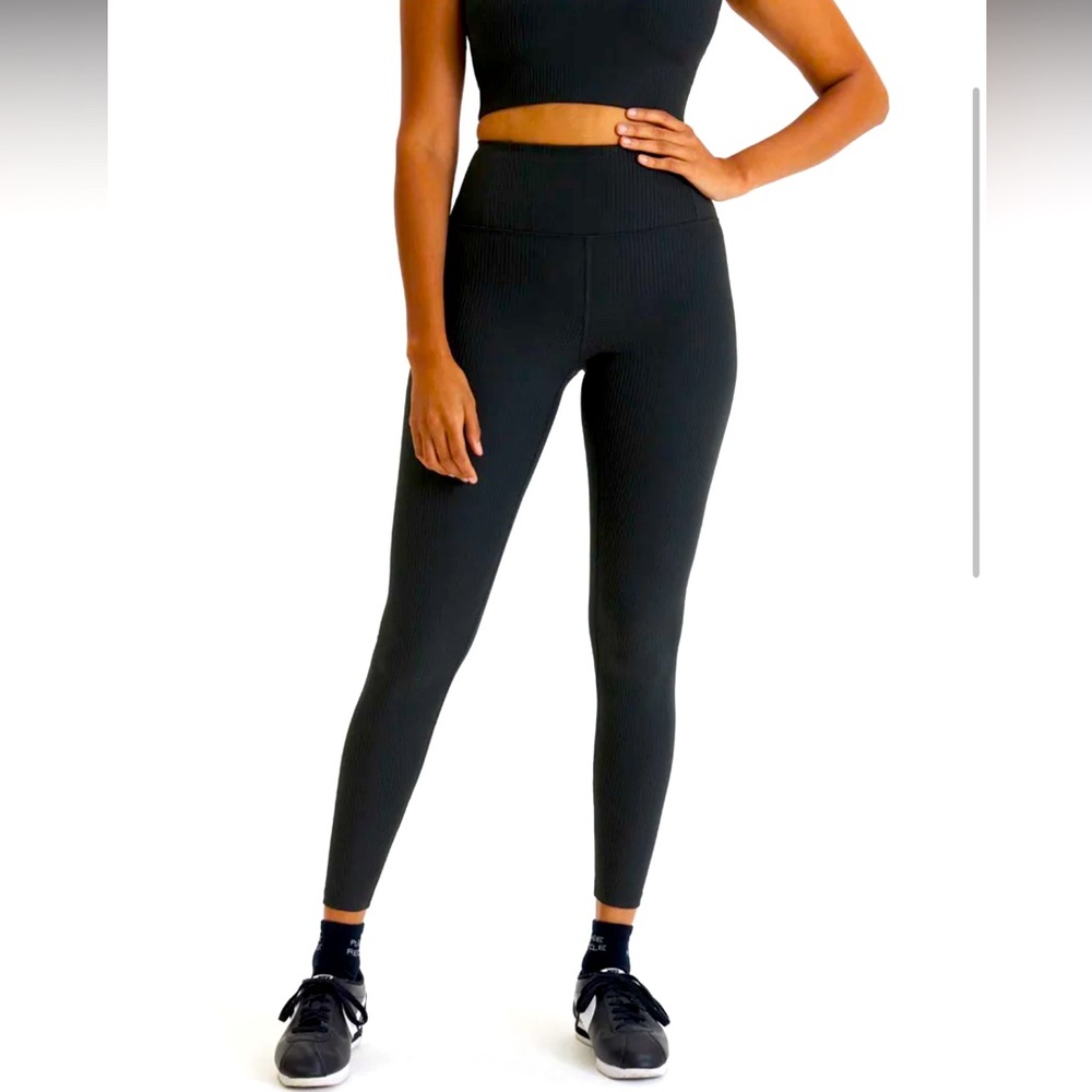 Girlfriend Collective Black RIB High-Rise Legging
